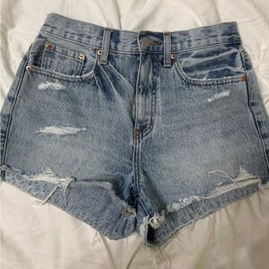 Pistola Blue Distressed Jean Shorts